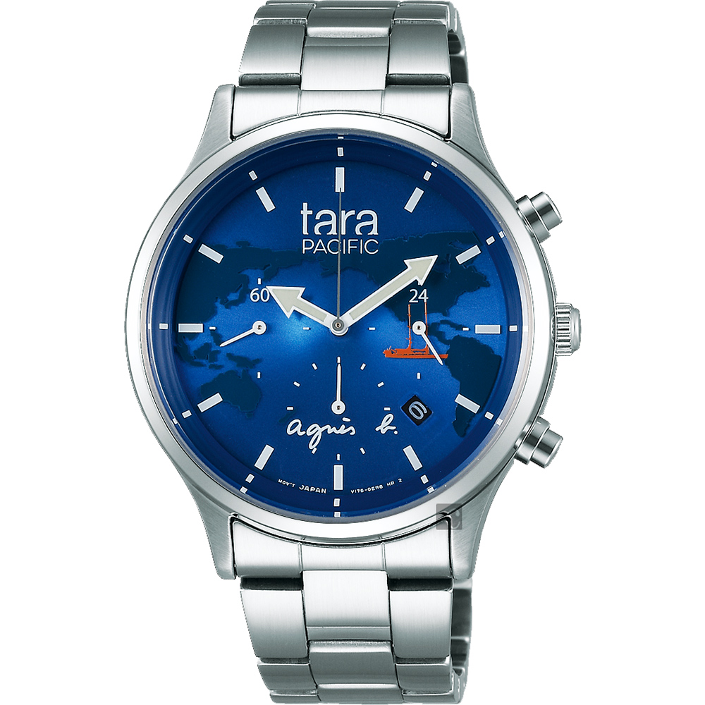 agnes b.TARA PACIFIC 限定款(BU8015P1)-藍x銀/40mm | agnes b | Yahoo