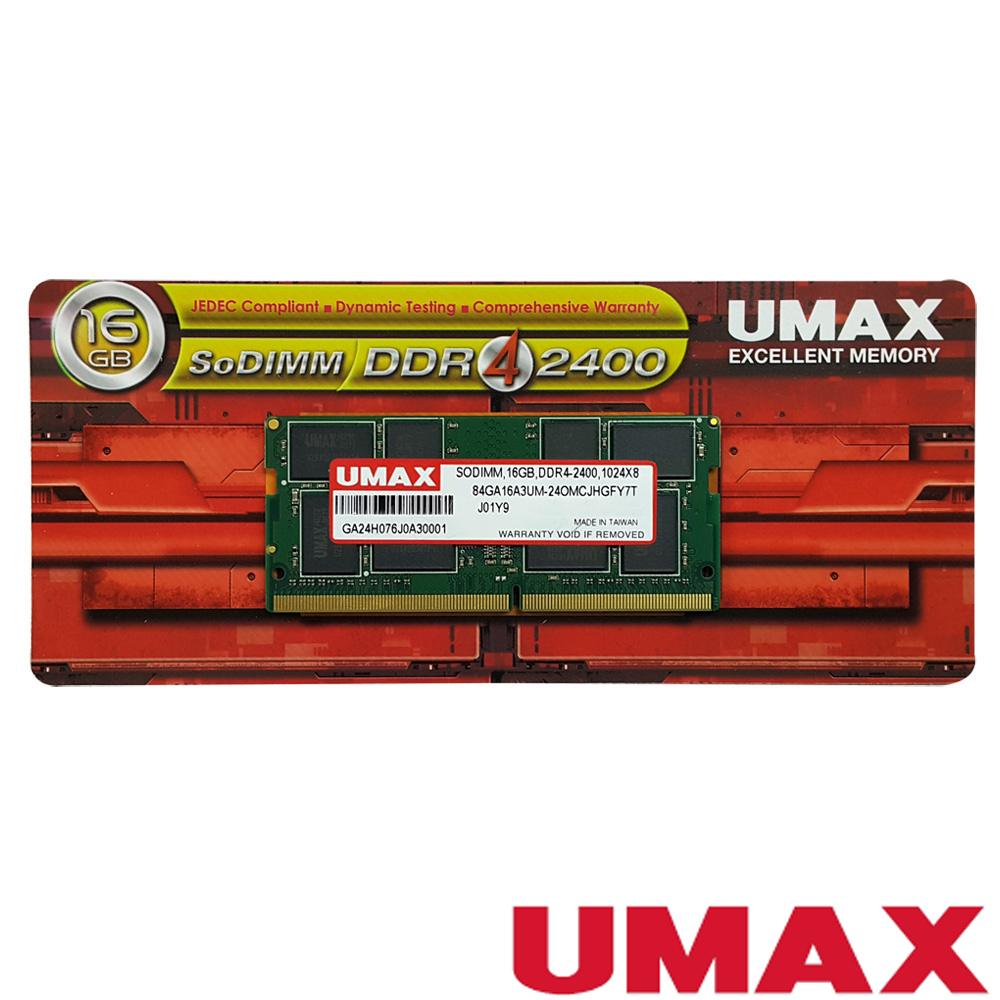 UMAX DDR4-2400 16GB 筆記型記憶體| DDR4 | Yahoo購物中心