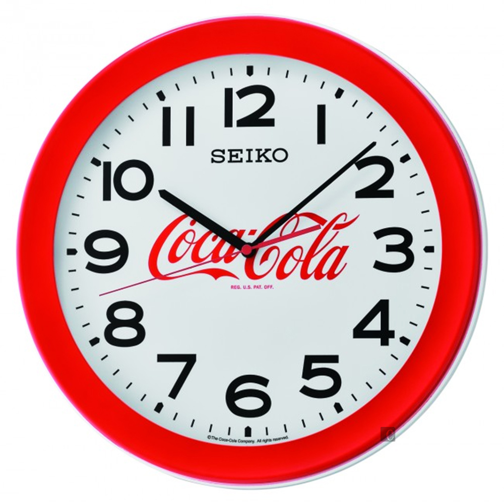 SEIKO精工Coca-Cola 可口可樂聯名掛鐘(QXA922R)-36.8cm | SEIKO