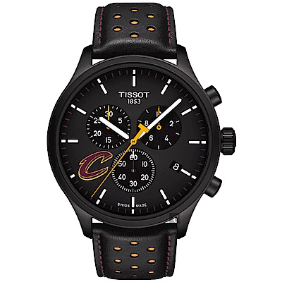 TISSOT 天梭 官方授權 CHRONO XL NBA 騎士隊特別版計時錶 開學換新季 送禮推薦-黑/45mm T1166173605101
