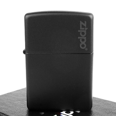 【ZIPPO】美系~LOGO字樣打火機~Black Matte黑色烤漆