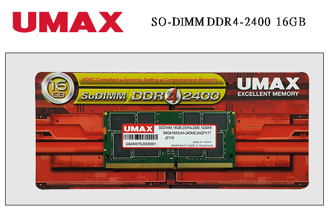 UMAX DDR4-2400 16GB 筆記型記憶體| DDR4 | Yahoo購物中心