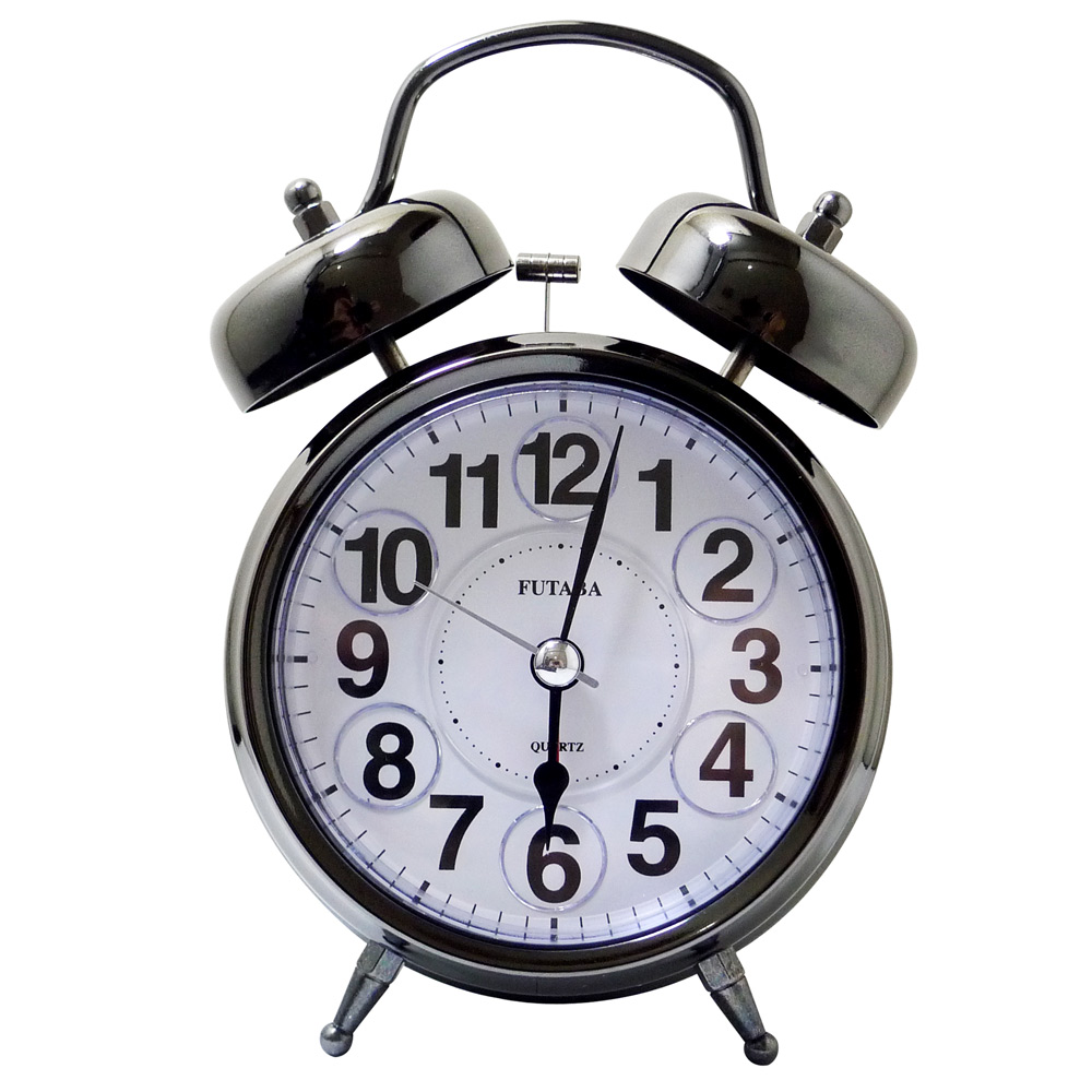 復古金屬鐵打鈴雙耳貪睡鬧鐘W-729 (鎢鋼色) | 時鐘掛鐘| Yahoo