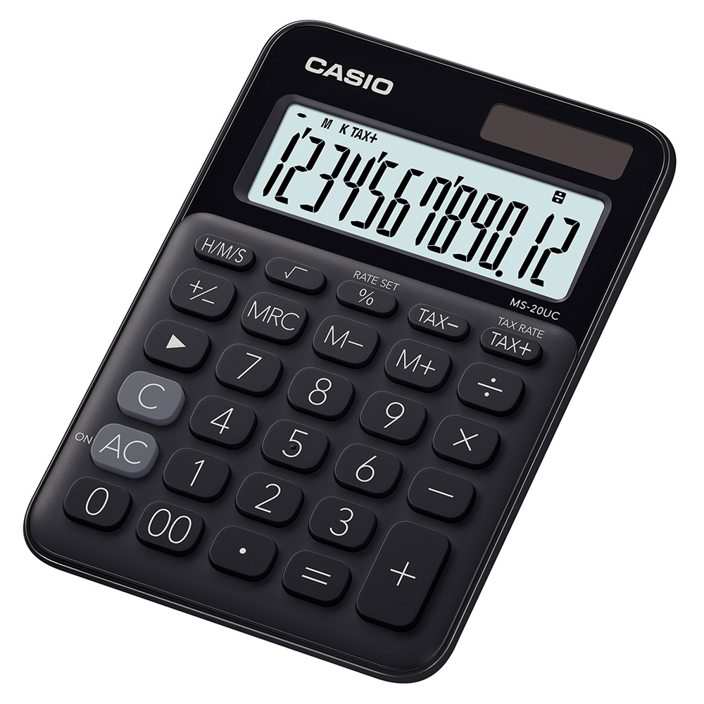 CASIO 12位元甜美馬卡龍色系攜帶型計算機(MS-20UC系列)共10色| 商用桌