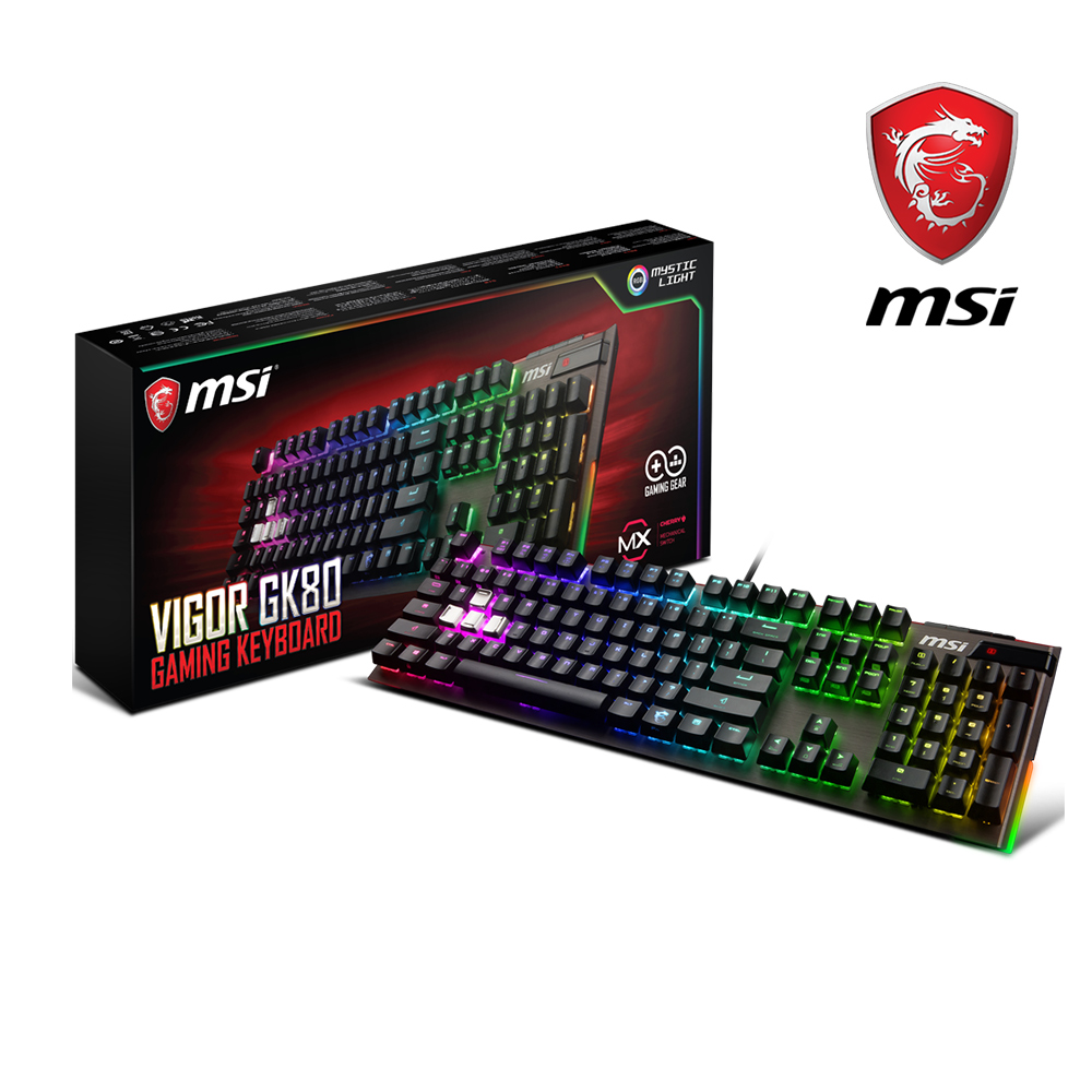 MSI微星Vigor GK80 Cherry MX RGB機械電競鍵盤 (紅軸版) | 電競/機械有線鍵盤 | Yahoo購物中心