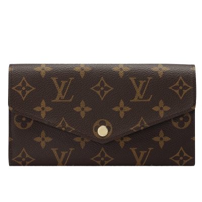 LV Louis Vuitton路易威登 M60531 經典Monogram帆布Sarah金釦長夾
