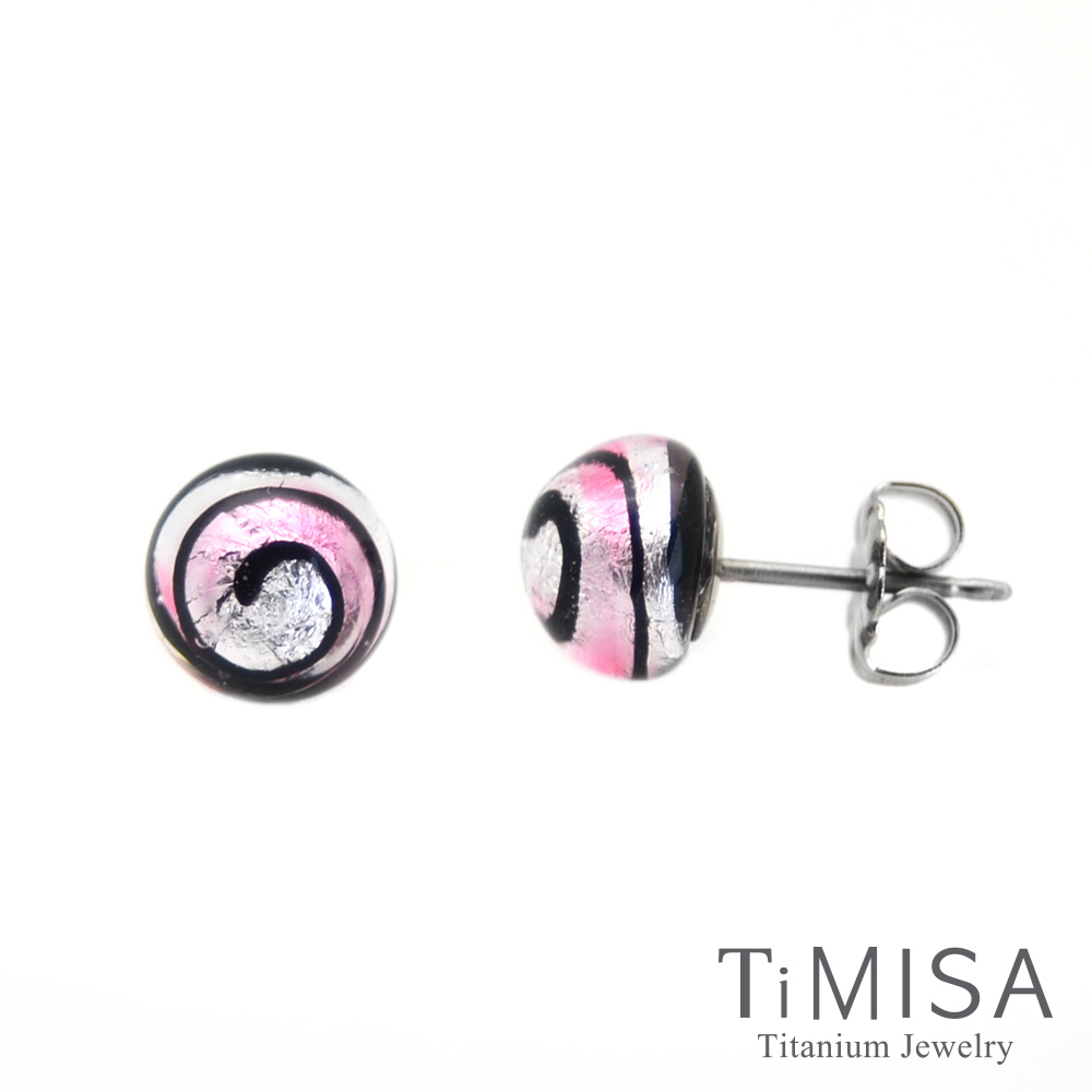 TiMISA 轉轉繽紛 純鈦耳環一對(5色可選)