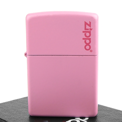 【ZIPPO】美系~LOGO字樣打火機~Pink Matte粉紅烤漆