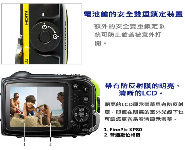 FUJIFILM Finepix XP80 防水 耐衝撃 現場 耐寒 スマホ転送 Amazon.com : Fujifilm FinePix XP80 Waterproof Digital Camera