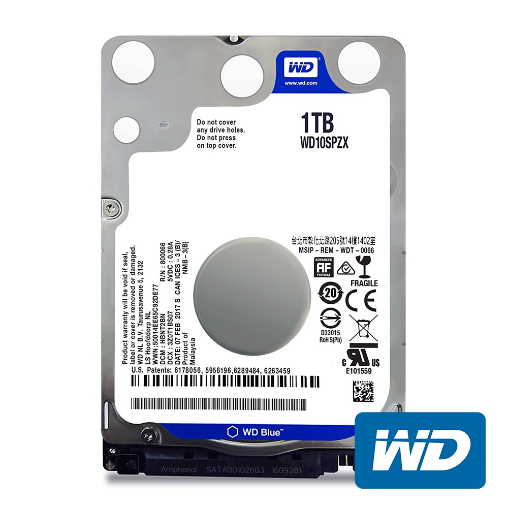 WD 藍標1TB(7mm) 2.5吋SATA硬碟(WD10SPZX) | WD 威騰| Yahoo購物中心
