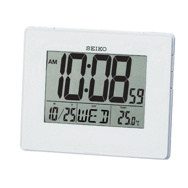 SEIKO 日本精工靜音電子鐘/座鍾//掛鐘(QHL057W)-白/12x16cm | SEIKO