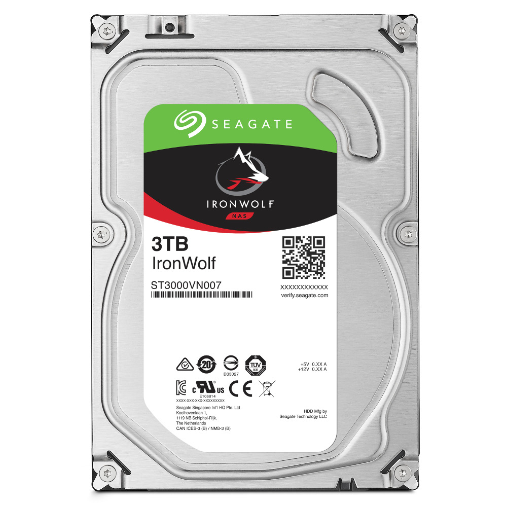 ST3000VN007 3TB Seagate IRONWOLF 4台 NAS Seagate希捷那嘶狼IronWolf 3TB 3.5吋SATAIII 5900轉NAS專用硬碟