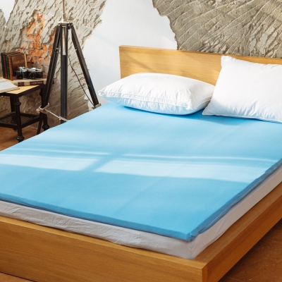 LAMINA 抗菌透氣乳膠床墊4cm-天空藍(雙人)