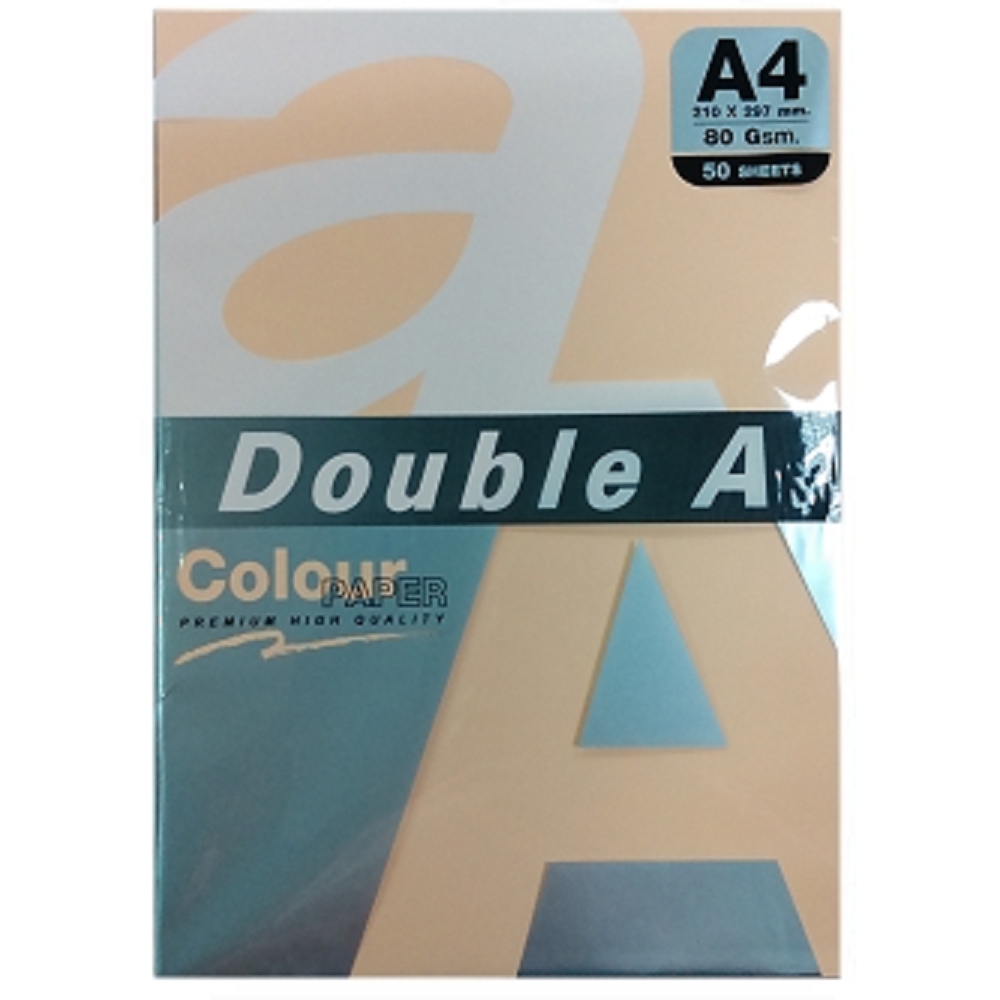 Double A 蜜桃橘 彩色影印紙 80磅 A4 50入 [滿額出貨]
