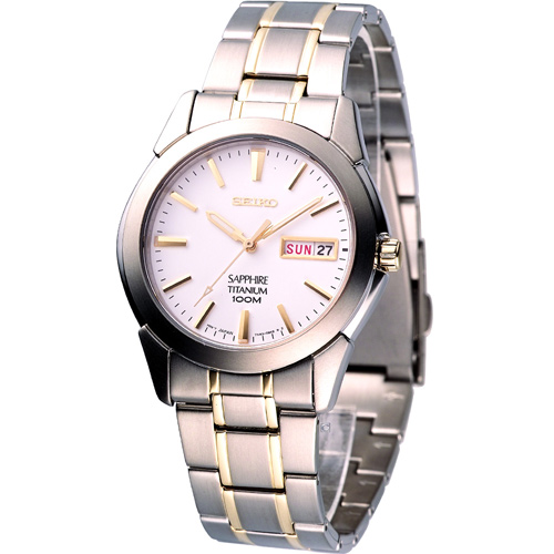SEIKO 鈦金屬男用石英腕錶(7N43-0AS0KS)白x金/37mm 其他男錶| Yahoo