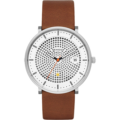 SKAGEN HALD 系列 solar 北歐風女錶-黑x白x咖啡/40mm 開學購物季 送禮首選