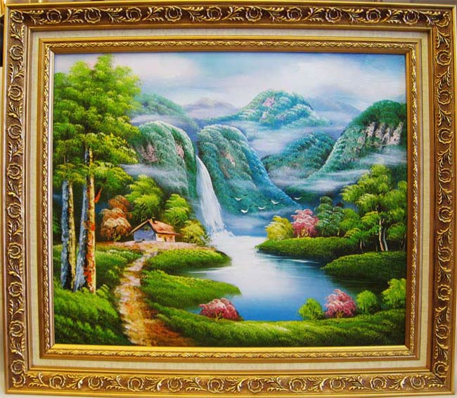 開運化煞【*山水畫*山水圖】60x52cm | 開運畫作| Yahoo購物中心