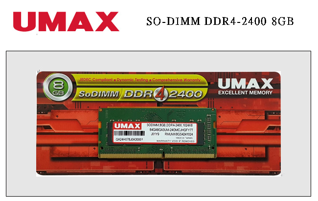 UMAX DDR4-2400 8GB 筆記型記憶體| DDR4 | Yahoo購物中心