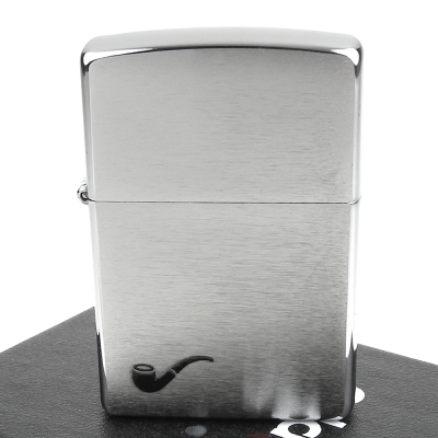【ZIPPO】美系~Pipe Lighter~煙鬥用打火機~拉絲打磨電鍍鉻款
