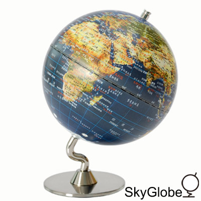 SkyGlobe 5吋衛星原貌金屬底座地球儀(中文版)