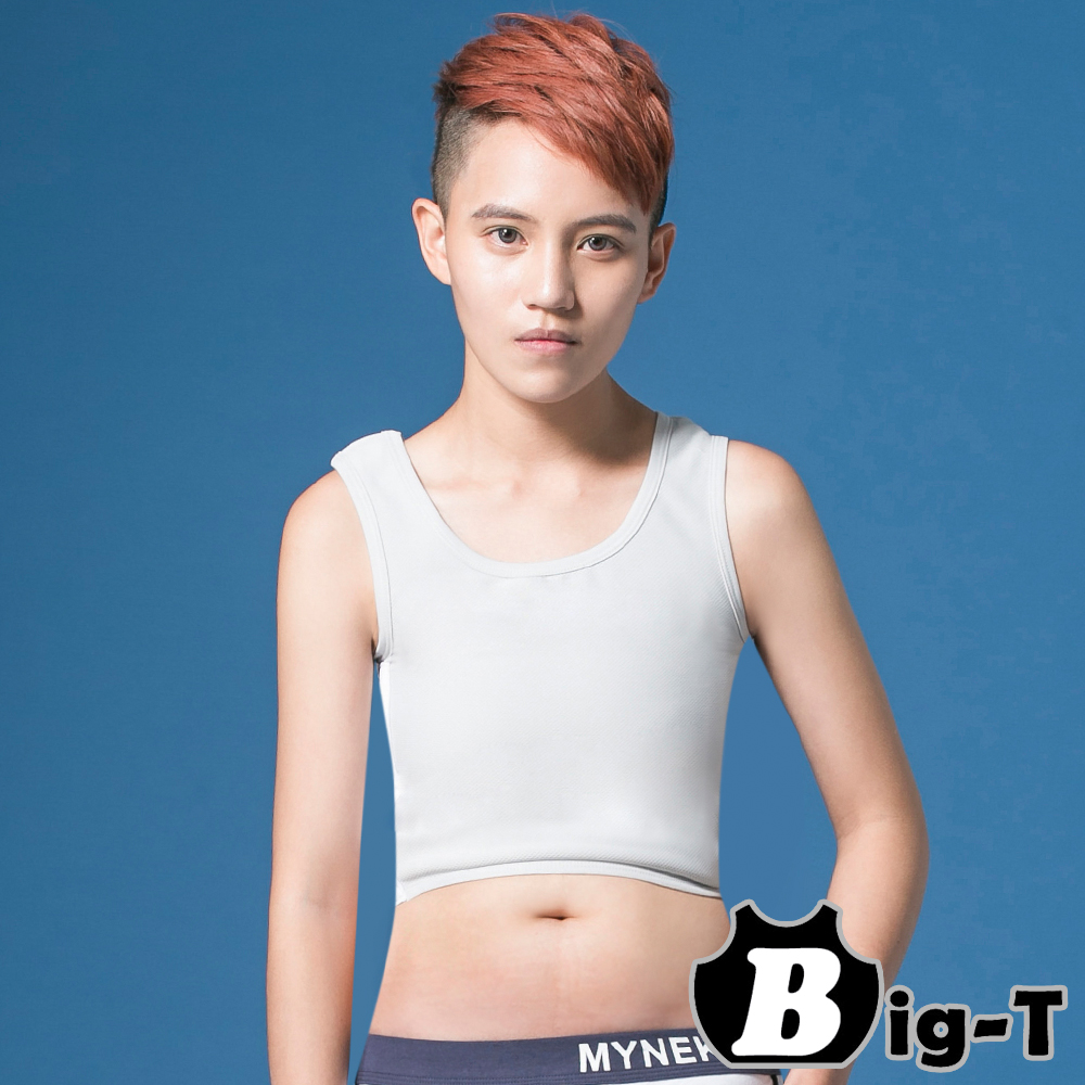 束胸 透氣網布半身排扣款(XL-3XL) BIG-T (灰色系)