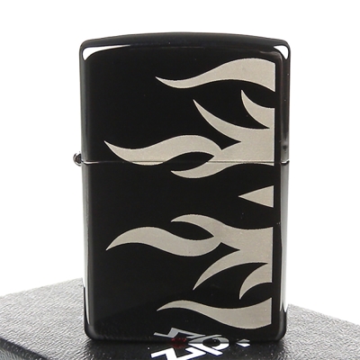 ZIPPO美系-Tattoo Flame-火焰雕刻雙面加工打火機