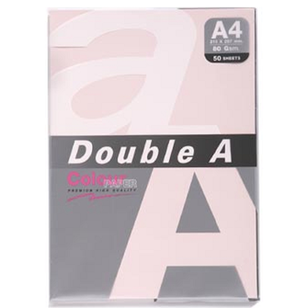 Double A 粉紅 彩色影印紙 80磅 A4 50入 [滿額出貨]
