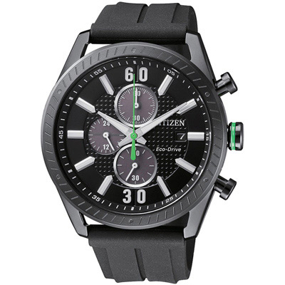 CITIZEN 星辰 時空競逐光動能計時錶(CA0667-12E)-黑/42mm