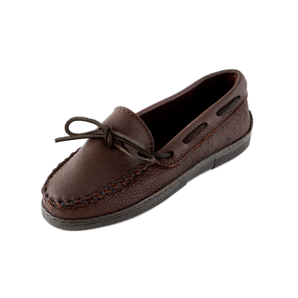 MINNETONKA - MOOSEHIDE經典糜鹿皮莫卡辛- 巧克力色| 平底鞋| Yahoo
