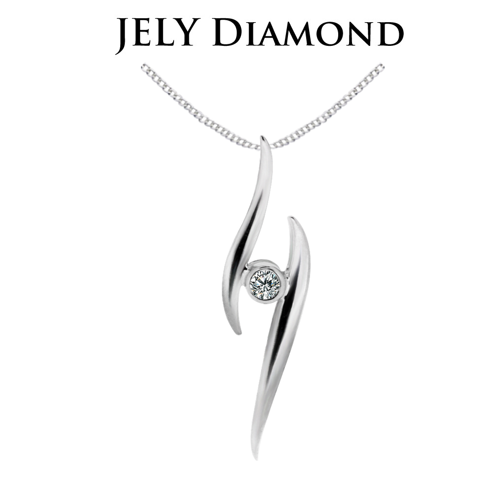 JELY 燦爛光華 約3分天然真鑽項鍊