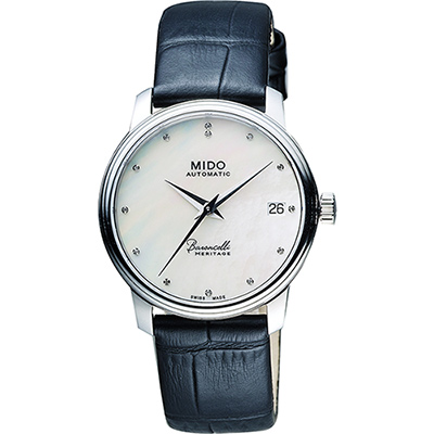 MIDO 美度 官方授權 Baroncelli III Heritage 真鑽機械女錶 開學換新季 送禮推薦-35mm M0272071610600