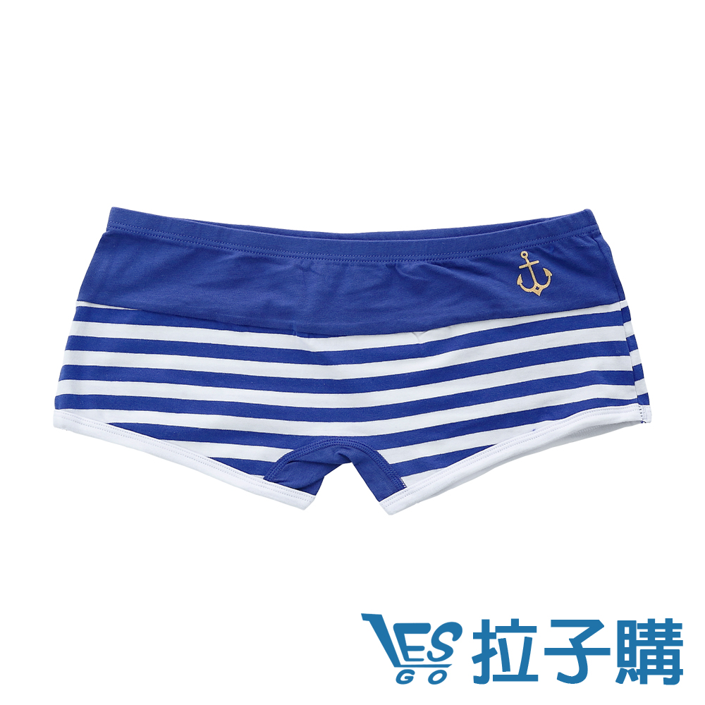 內褲 Navy.L海軍平口細條紋內褲 LESGO內褲 (藍色)