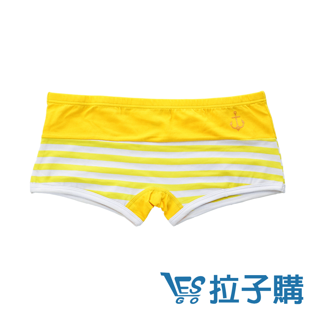 內褲 Navy.L海軍平口細條紋內褲 LESGO內褲 (黃色)