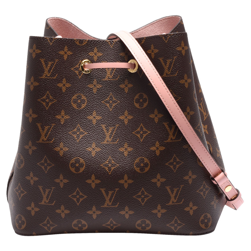 LV Louis Vuitton路易威登M44022 Neonoe系列Monogram帆布印花牛皮鑲飾