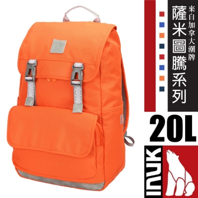【加拿大 INUK】薩米圖騰 拉普蘭 潮牌人體工學避震背負後背包20L 烈焰橘