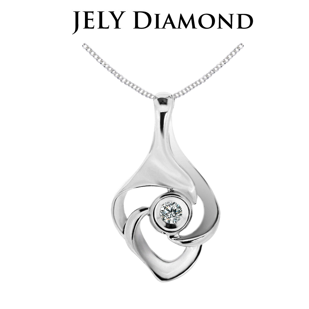 JELY 清新冰燦 約3分天然真鑽項鍊