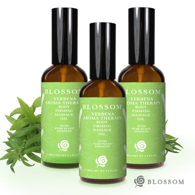 BLOSSOM 檸檬馬鞭草植萃曲線緊緻修護美體按摩油(100ML/瓶)X3瓶組-效期20260901
