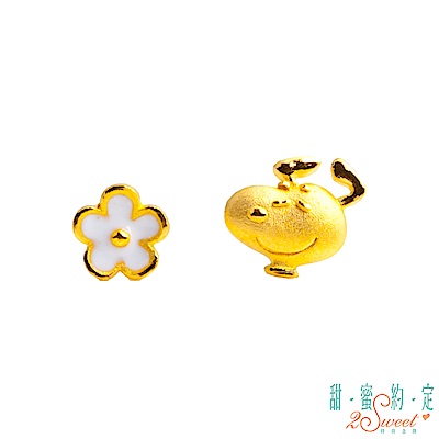 甜蜜約定2SWEET 心花朵朵史努比Snoopy黃金耳環